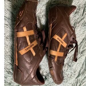 Vintage Diesel Remy Brown Leather Y2K Shoes - Size 12